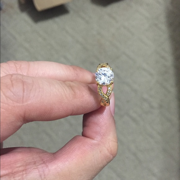 Gold Austrian Crystal Infinity Ring - Picture 6 of 6